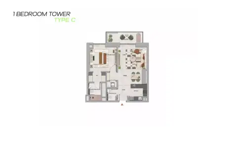 Azul Tower: Floor plan Tyoe C