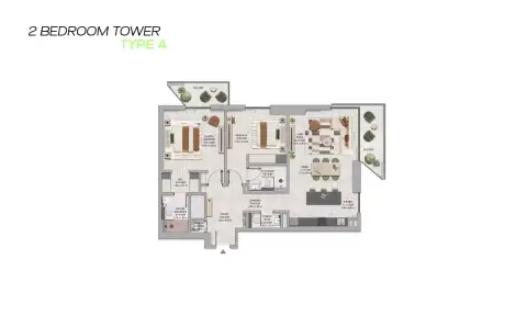 Azul Tower: Floor plan Type A