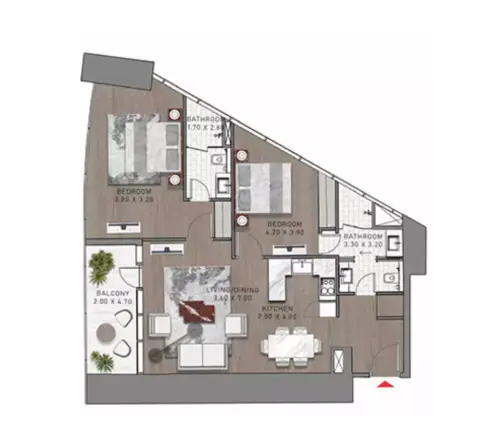 Safa Two: Floor plan Type 38