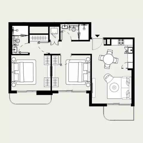 Azizi Leily: फ़्लोर प्लान Type 1, 847 sq ft