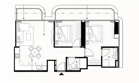 Azizi Wares: Plattegrond Type A, 1,015 sq ft