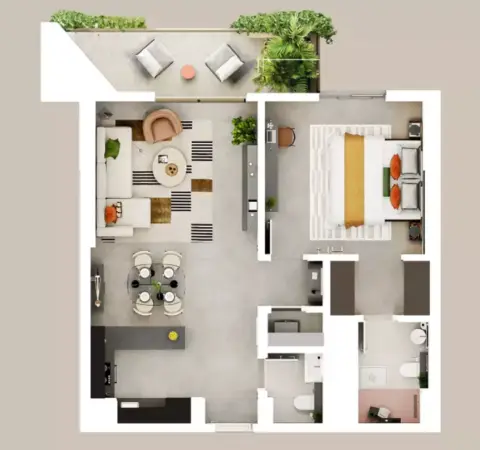 Rise By Athlon 1: Floor plan Type1, 936 sq ft
