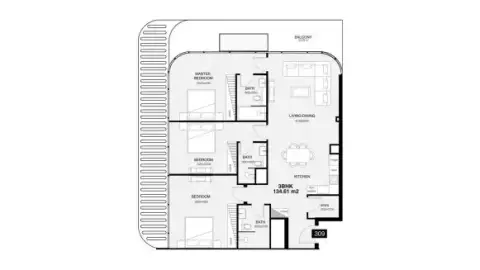 Villa del Gavi: Floor plan Type A, 1,689 sq ft