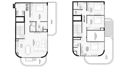 Villa del Gavi: Floor plan Type C, 2,594 sq ft