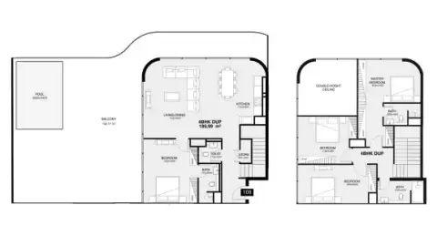 Villa del Gavi: Floor plan Type A, 3,950 sq ft