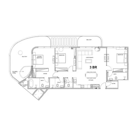 Villa Del Brunello: Floor plan Type 1, 1,867 sq ft