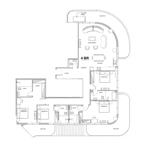 Villa Del Brunello: Floor plan Type 1, 2,485 sq ft