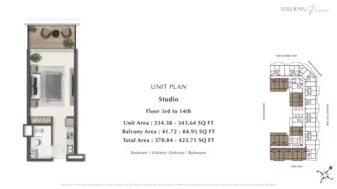 Treppan Vision: Plan Type 1, 378 sq ft