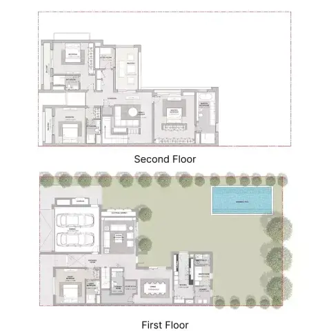 Sobha Elwood: Floor plan Type B, 4,957 sq ft