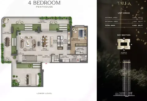 Talea: Floor plan Type A, 4,462 sq ft