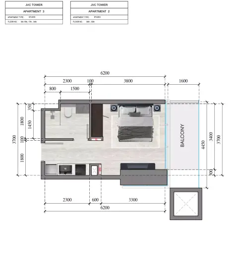 Auresta Tower: Floor plan Type 3