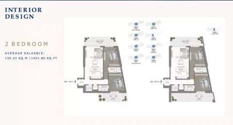 Chelsea Residences: Plan Type A, 1,401 sq ft
