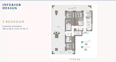 Chelsea Residences: Plan Type A, 2,132 sq ft