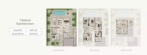 Grand Polo Club and Resort: Floor plan 5-BD Equestrian Luxury, 8,607 sq ft