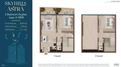 Skyhills Astra: Floor plan Type A-1906, 968 sq ft