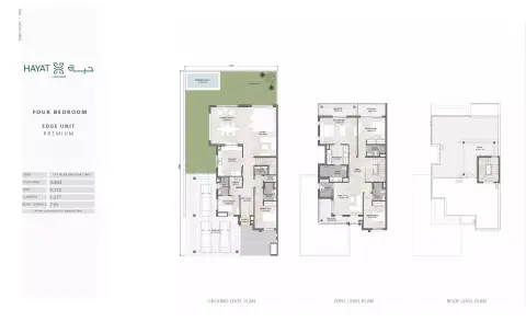 Hayat Residences Phase 2: Type 1, 4,132 sq ft 户型图