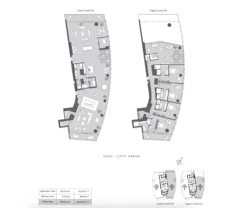 Six Senses Residences Dubai Marina: Floor plan Type C, 10,064 sq ft