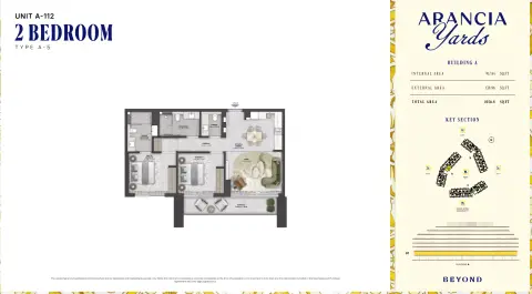 Arancia Yards: Plan Type A-5, 1,056 sq ft