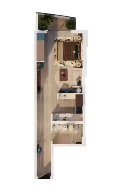 Mag 777: Floor plan Type 1, 456 sq ft