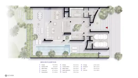 Lunaya: Floor plan Type 1, 6,635 sq ft