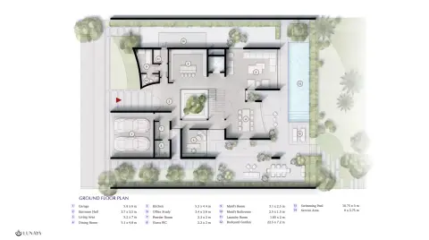 Lunaya: Floor plan Type 1, 8,231 sq ft