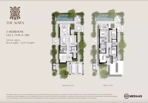 The Acres: Floor plan Type B, 3,047 sq ft