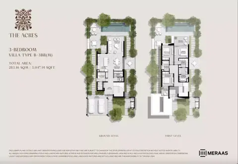 The Acres: Floor plan Type B(M), 3,047 sq ft
