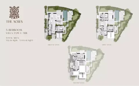 The Acres: Floor plan Type E, 5,944 sq ft