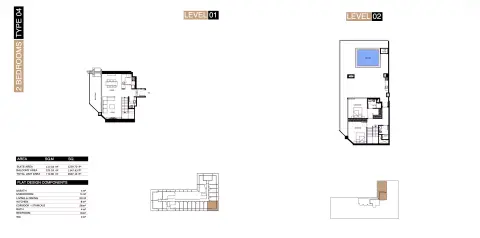 Binghatti Starlight: Floor plan Type 04, 2,607 sq ft