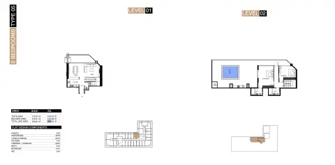 Binghatti Starlight: Floor plan Type 05, 2,635 sq ft