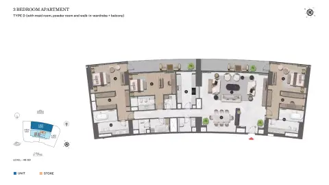 Sobha Seahaven: Floor plan Type NO. 4902, 3,665 sq ft