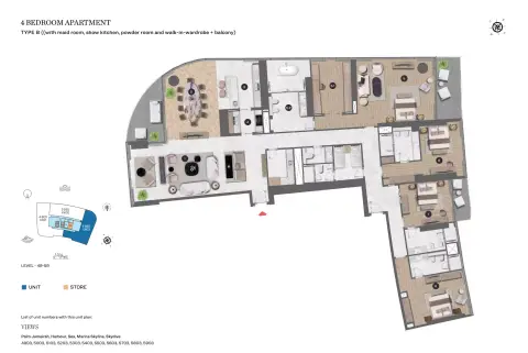 Sobha Seahaven: Floor plan Type NO. 4903, 4,849 sq ft
