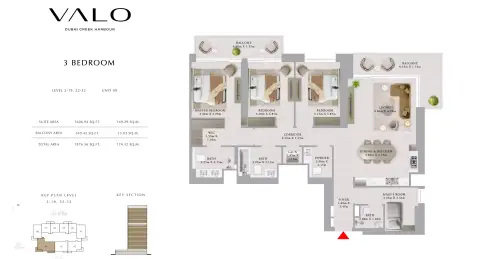 Valo: Floor plan Unit 09, 1,876 sq ft