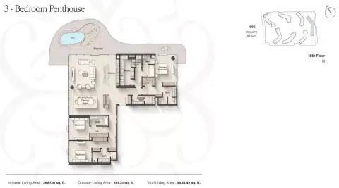 Meriva Sunset: Floor plan Type A, 3,638 sq ft