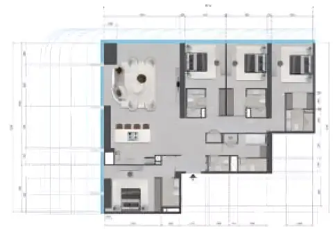 تايجر سكاي تاور: مخطط الطابق Type 8301, 2,651 sq ft