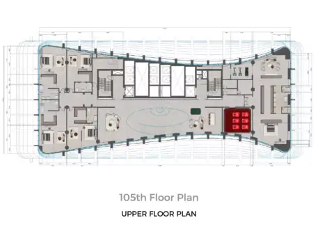 تايجر سكاي تاور: مخطط الطابق Type A (Royal Penthouse), 12,421 sq ft