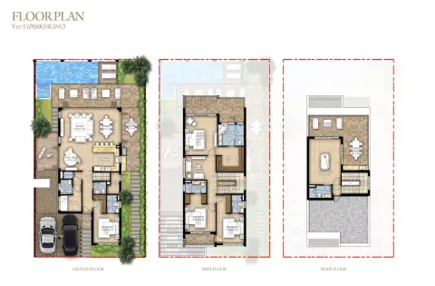 Belair at The Trump Estates: V27-T (PARK FACING) 户型图