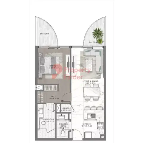 Damac Lagoon Views: Plattegrond Type A