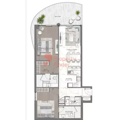 Damac Lagoon Views: Plattegrond Type A