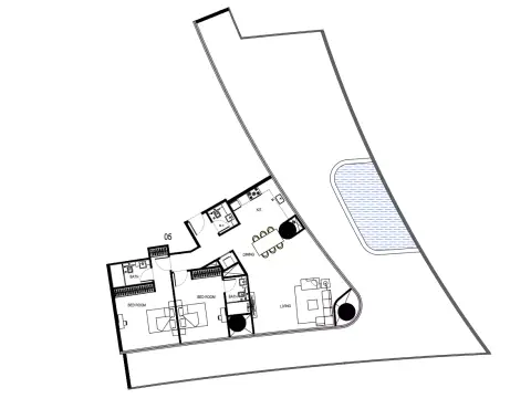 Binghatti Hills: Floor plan Type B - Tower A