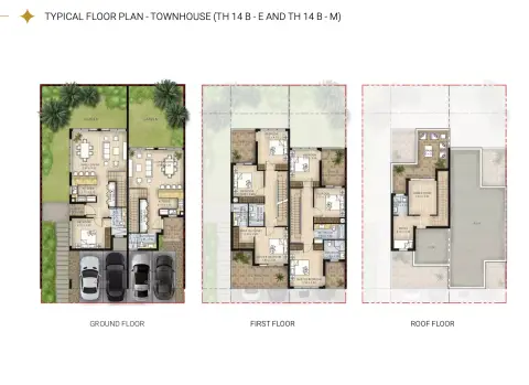 GreenWoods: Type (TH 14 B - E AND TH 14 B - M) 户型图
