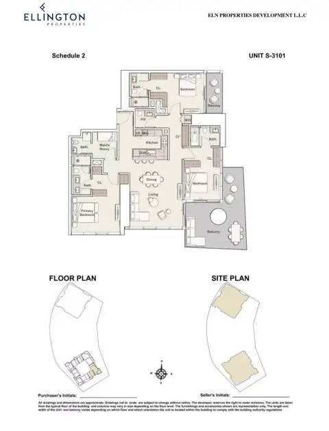 Mercer House: Floor plan Type S-3101, 2,135 sq ft