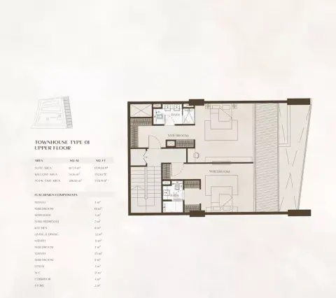 One: Floor plan Type A, 2,351 sq ft