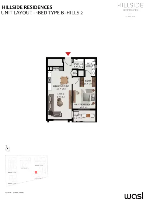 Hillside Residences: Floor plan Type B- Hills 2
