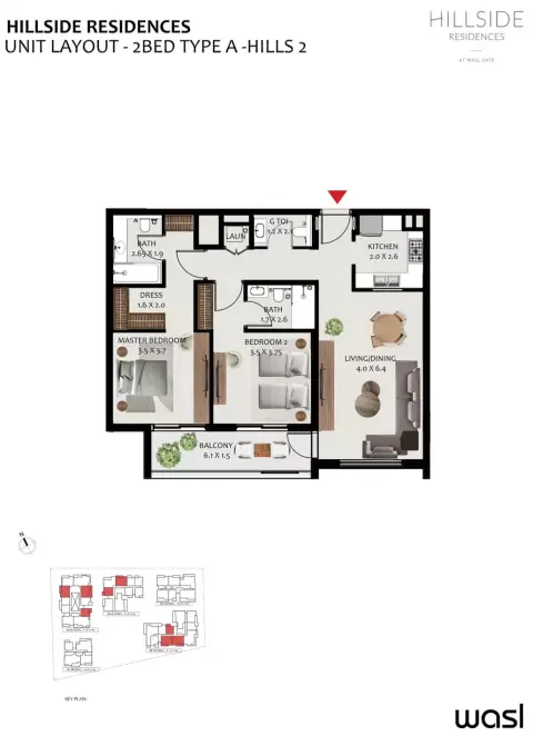 Hillside Residences: Floor plan Type A-Hills 2