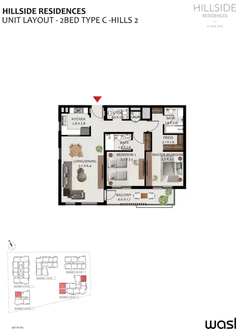 Hillside Residences: Floor plan Type C- Hills 2