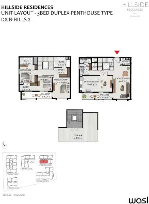 Hillside Residences: Floor plan Type DX B-Hills 2 (Duplex)