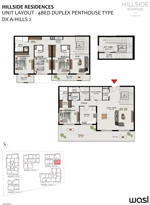 Hillside Residences: Floor plan Type DX A-Hills 2 (Duplex)