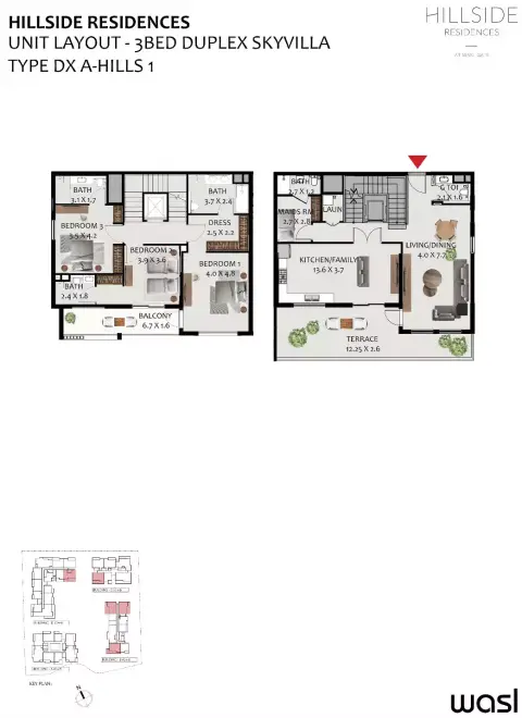 Hillside Residences: Floor plan Type DXA-Hills 1