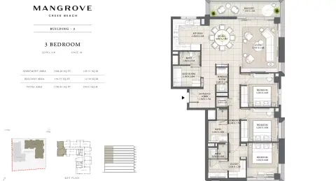 Mangrove: Floor plan Unit 10 Building 2, 1,701 sq ft